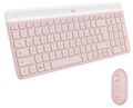 Logitech MK470 Slim Wireless Keyboard and Mouse, Rose - US