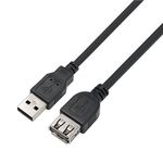 CC USB AM 2.0 -> USB AF, 2m, C-AFA3200, crni, MS