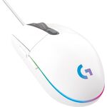 LOGITECH G102 LIGHTSYNC GAMING WIRED MOUSE, WHITE USB