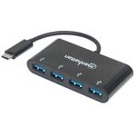 USB HUB USB C --> 4X USB 3.2, BUS POWERED, MANHATTAN 162746