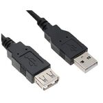 E-GREEN KABL USB A - USB A M/F (PRODUŽNI) 1.8M CRNI