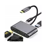 ADAPTER-KONVERTER USB TIP C 3.1 NA HDMI/VGA/3.0 USB/TIP C