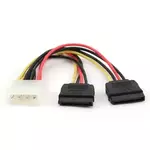 KABL MOLEX - SATA X2 30CM Ž/M GEMBIRD CC-SATA-PSY-0.3M