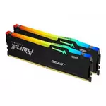 MEMORIJA DDR5 64GB (2X32GB) 6000MHZ KINGSTON FURY BEAST RGB KF560C30BBAK2-64