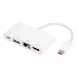 E-GREEN ADAPTER USB 3.1 TIP C(M) - HDMI+USB 3.0+TIP C+RJ45(F)