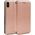 MCLF11-IPHONE XS MAX * FUTROLA LEATHER FLIP ROSE (149)