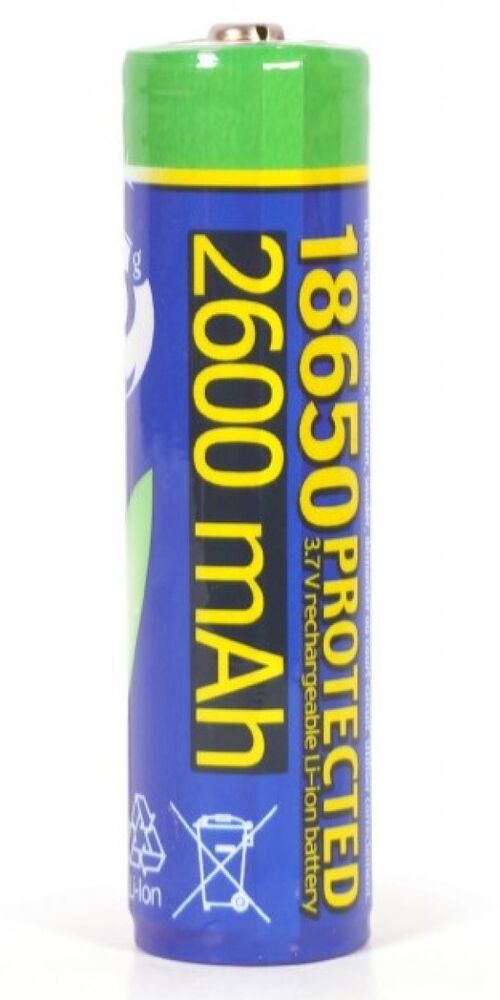 EG-BA-18650/2600 ENERGENIE LITHIUM-ION 18650 BATTERY, PROTECTED, 2600 MAH