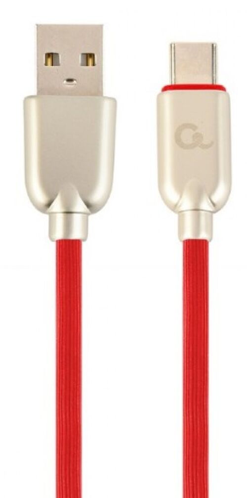 CC-USB2R-AMCM-1M-R GEMBIRD PREMIUM RUBBER TYPE-C USB CHARGING AND DATA CABLE, 1M, RED