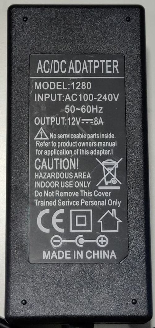 NPA-AC49 ** GEMBIRD PUNJAC 12V/8A 96W, 1M KABL SA UZEMLJENJEM, COPER NAPAJANJE, DC 5.5X2.1MM (743)