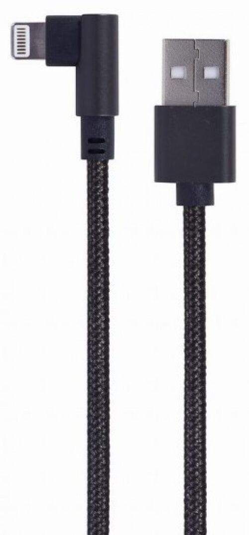 CC-USB2-AMLML-0.2M GEMBIRD POD UGLOM USB 8-PIN KABL ZA PUNJENJE I PRENOS PODATAKA, 0.2 M, BLACK