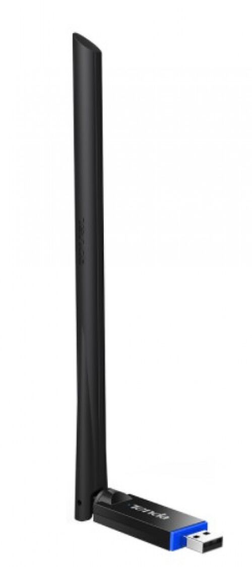 TENDA U10 WIRELESS AC650 DUAL BAND, ANTENA 6DBI, 200MBPS-2,4GHZ, 433MBPS-5GHZ, USB ADAPTER BLACK