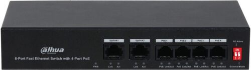 DAHUA POE SWITCH PFS3006-4ET-36  4-PORTNI POE SWITCH SA 2 UPLINK-A