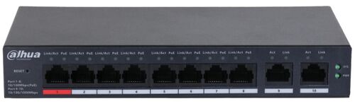 DAHUA CS4010-8ET-110 SMART UPRAVLJIVI LAYER 2 POE 8-PORTNI SWITCH SA 2 UPLINK-A