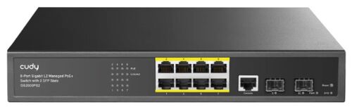 CUDY GS2008S2 8-PORT LAYER 2 MANAGED GIGABIT SWITCH WITH 2 GIGABIT SFP SLOTS