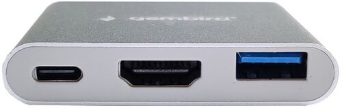 A-CM-HDMIF-05 ** GEMBIRD TYPE-C TO HDMI + USB3.0 + PD ALUMINIUM (ALT.A-CM-HDMIF-02-SG 735)