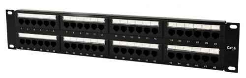 NPP-C648CM-001 GEMBIRD CAT.6 48 PORT PATCH PANEL WITH REAR CABLE MANAGEMENT