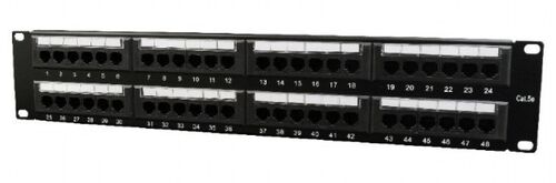 NPP-C548CM-001 GEMBIRD CAT.5E 48 PORT PATCH PANEL WITH REAR CABLE MANAGEMENT