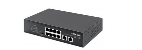 INTELLINET 8-PORT GB POE+ SWITCH 2 RJ45 GIGABIT UPLINK PORTS