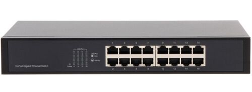 DAHUA SWITCH PFS3016-16GT 16-PORT 10/100/1000M SWITCH, 16X GBIT  RJ45 PORT, RACKMOUNT (ALT. GS1016)