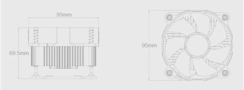 DEEPCOOL CK-11508 * INTEL CPU KULER 65W 92MM.FAN 2200RPM 42CFM 30DBA LGA115X/LGA775/I7/I5/I3