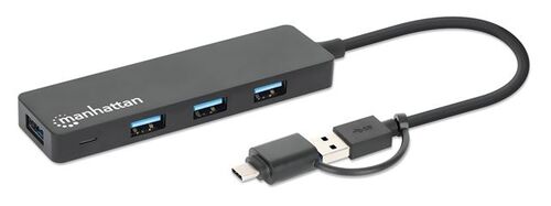 MANHATTAN 4-PORT USB 3.0 TYPE-C/TYPE-A COMBO HUB