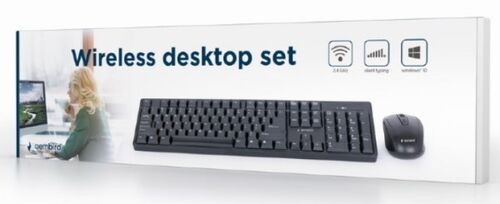 KBS-W-01 GEMBIRD 2.4 GHZ SLIM BEZICNI MIS + TASTATURA US LAYOUT BLACK