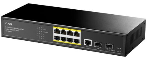 CUDY GS2008PS2 * 8-PORT LAYER 2 MANAGED GIGABIT POE+ SWITCH WITH 2 GIGABIT SFP SLOTS, 120W