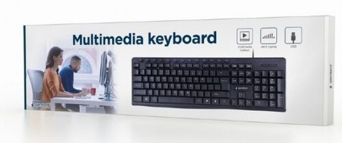 KB-UM-107 ** GEMBIRD MULTIMEDIJALNA TASTATURA US LAYOUT BLACK USB (436) A