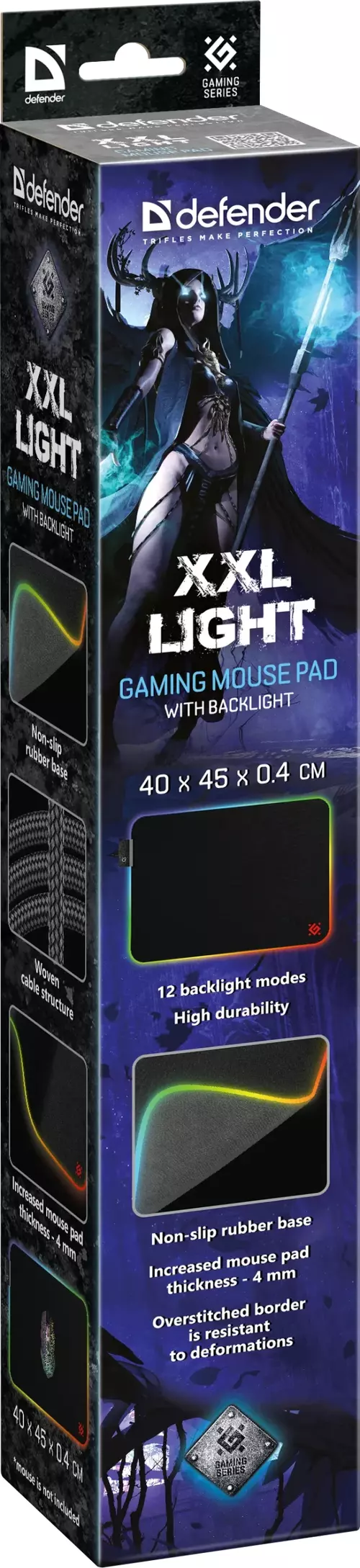 PODLOGA GAMING DEFENDER LIGHT XXL 450X400X4MM SVETLEĆA