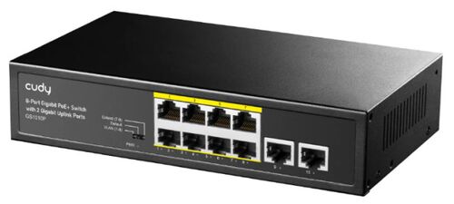 CUDY GS1010PS2 8-PORT GIGABIT POE+ SWITCH WITH 2 GIGABIT UPLINK PORTS AND 2 GIGABIT SFP SLOT 120W