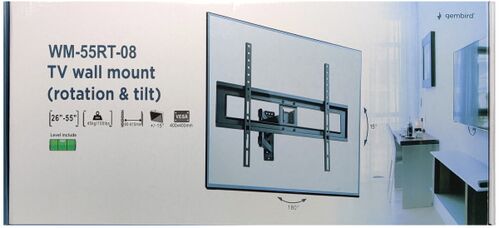 WM-55RT-08 ** GEMBIRD ROTATE/TILT VESA MAX.40X40CM 26-55 MAX.45KG (799)