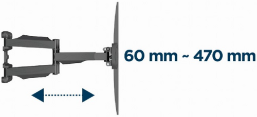 WM-58ST-01 GEMBIRD ROTATE/TILT VESA MAX. 40X40CM 32-58 MAX.36KG