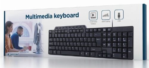 KB-UM-104 GEMBIRD MULTIMEDIJALNA TASTATURA US LAYOUT BLACK USB