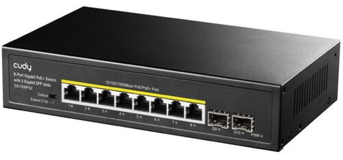 CUDY GS1008PS2 8-PORT GIGABIT POE+ SWITCH WITH 2 GIGABIT SFP SLOTS 120W (ALT. )