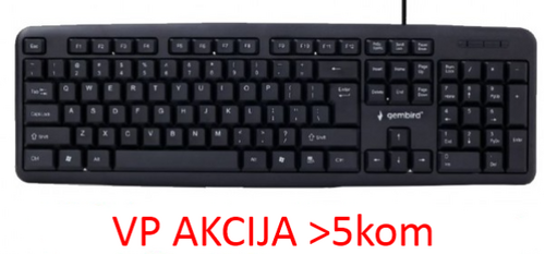 KB-U-103 ** GEMBIRD STANDARDNA TASTATURA US LAYOUT BLACK USB A (303)