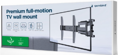 WM-58ST-01 GEMBIRD ROTATE/TILT VESA MAX. 40X40CM 32-58 MAX.36KG