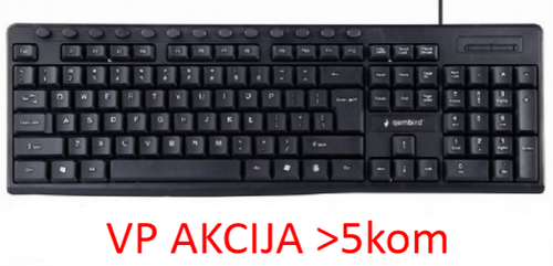 KB-UM-107 ** GEMBIRD MULTIMEDIJALNA TASTATURA US LAYOUT BLACK USB (436) A