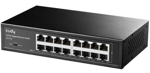 CUDY GS1016 16-PORT 10/100/1000M SWITCH,16X GBIT  RJ45 PORT, RACKMOUNT (ALT. TEG1016D, PFS3016-16G)