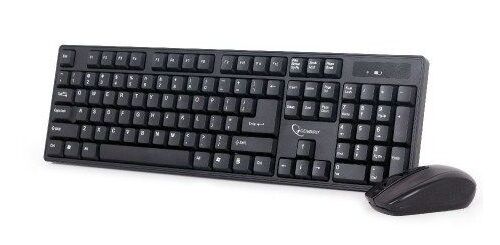 KBS-W-01 GEMBIRD 2.4 GHZ SLIM BEZICNI MIS + TASTATURA US LAYOUT BLACK