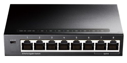 CUDY GS108 METALNI 8-PORT GBIT DESKTOP SWITCH, 8X RJ45 10/100/1000 (ALT.1008D)