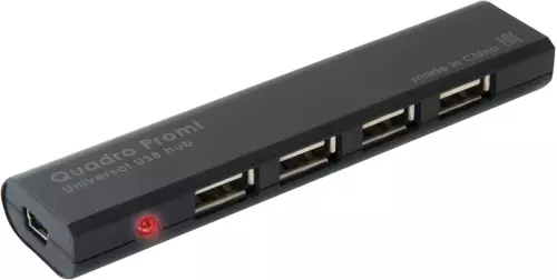 USB HUB 4 PORT DEFENDER 2.0 BLACK QUADRO PROMT