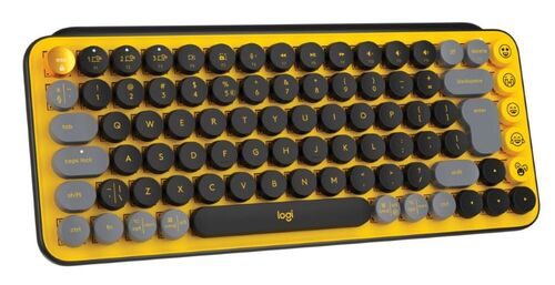 LOGITECH POP KEYS WITH EMOJI, BLAST YELLOW