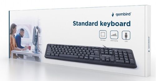 KB-U-103 ** GEMBIRD STANDARDNA TASTATURA US LAYOUT BLACK USB A (303)