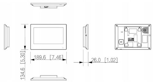 MONITOR INTERFON VTH2621G-WP IP SIP 2.0 VIDEO INTERFON HANDS FREE WIFI