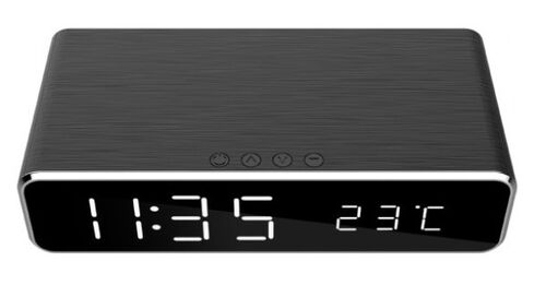 DAC-WPC-01 GEMBIRD DIGITALNI SAT + ALARM SA BEZICNIM PUNJENJEM TELEFONA, BLACK