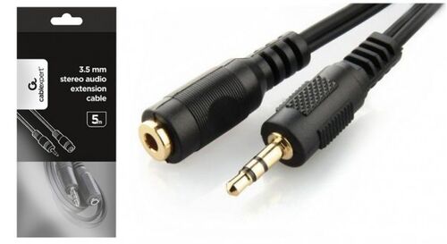 CCA-421S-5M GEMBIRD 3.5MM STEREO PLUG TO 3.5MM STEREO SOCKET EXTENSION KABL 5M