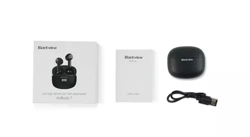 BEŽIČNE SLUŠALICE BLACKVIEW AIRBUDS 7 MIDNIGHT BLACK/BT/TYPE-C/ENC& DNS/IPX7