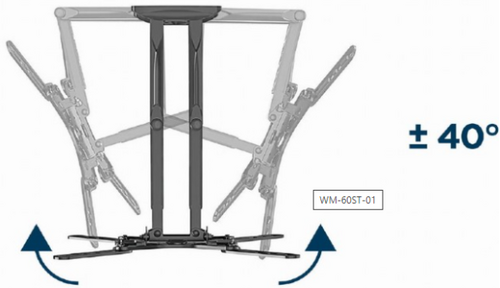 WM-60ST-01 GEMBIRD TV NOSAC OKRETANJE/TILT 32-60 VESA MAX.40X40CM, MAX 36KG, DRZAC