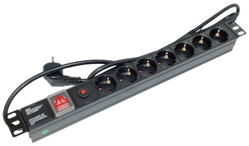 PRODUZNI KABL SA ZASTITOM 7 UTICNICA 16A, PDU 1U, ALUMINIUM SA ZASTITOM, 2M 251