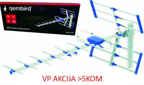 GMB-2814R ** GEMBIRD ANTENA DIGITAL HDTV LOGA UHF, F-KONEKTOR, 84CM, DOBIT 12DB ALUMINIUM(KUTIJA)737